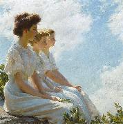 Charles Courtney Curran On the Heights oil painting on canvas